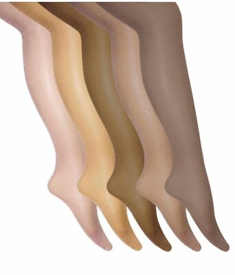 #ad Shimmer Tights Pantyhose Size M L Womens Nylon Shiny Brown Leg NEW $12.95