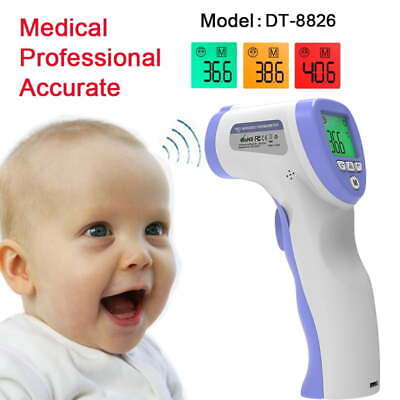 #ad Large LCD Digital Infrared Thermometer Non contact Forehead Baby Temperature Gun $7.99