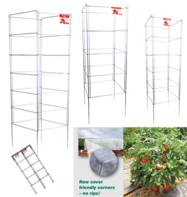 #ad FOLDING TOMATO CAGES 3 Pack Heavy Duty Vegetable Support $139.97