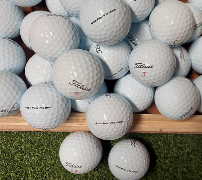 #ad 50 Titleist Pro V1x AAAAA Mint Used Golf Balls 5A $119.00