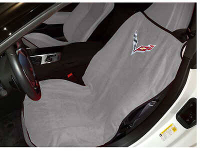 #ad 1 Seat Armour Seat Protector Cover Towel with NEW C8 Corvette Logo Gray $38.95