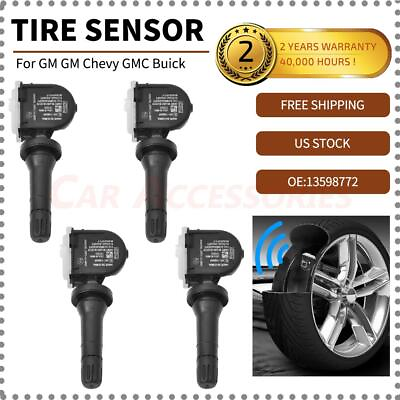 #ad 4 Pack TPMS Tire Pressure Sensor 13598771 for GMC Trucks amp; Vans Chevrolet Buick $24.99