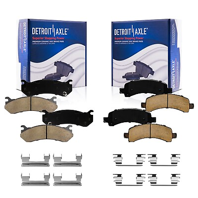 #ad Front Rear Ceramic Brake Pads for Cadillac Escalade Chevy Avalanche Express 1500 $47.93