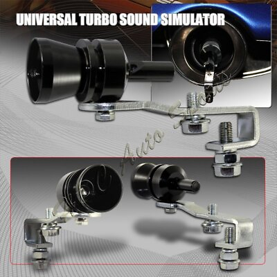 #ad Universal Black Fake Turbo Sound Exhaust Blow off Valve Simulator Whistler M $6.50