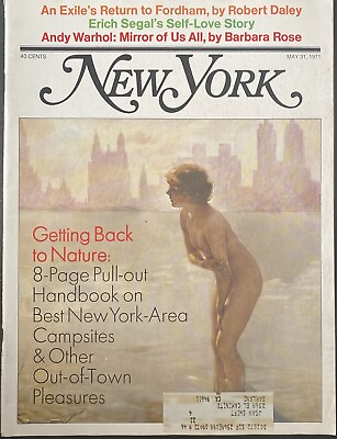 #ad New York magazine Andy Warhol Back to Nature Erich Segal Love Stor May 31 1971 $16.99