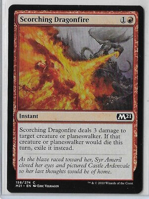 #ad MTG Scorching Dragonfire Core Set 2021 M21 Common Magic Card #158 274 Unplayed $1.49