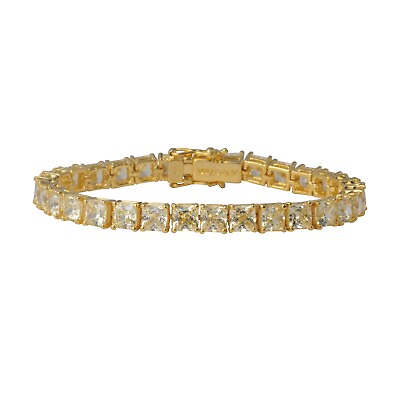 #ad Radiant Single Line Tennis Bracelet 925 Fine Silver Handmade Minimalistic Jewel $417.60