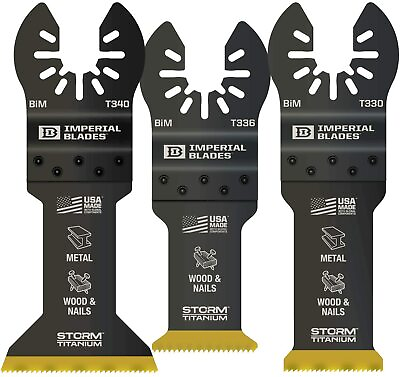 #ad Titanium Enhanced Metal Wood Oscillating Saw Blades. Multi Material Variety Pak $31.99