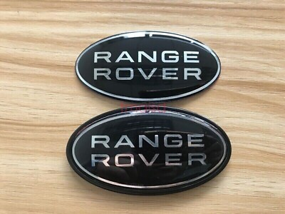 #ad #ad 2 Black For Land Rover Range Rover Freelander Grille tail Gate Emblem Oval Badge $18.99