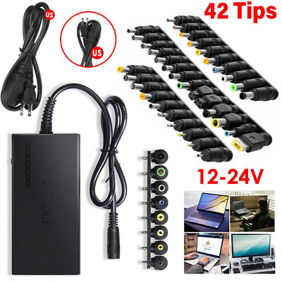 #ad 96W Universal Laptop Charger Adapter For Notebook 12 24V Adjustable Power Supply $18.99