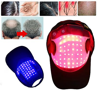 #ad LED Red Blue Near Infrared Light Therapy Cap Hair Regrowth Pain Relief Hat New $32.65