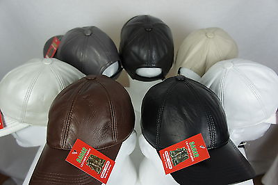 #ad New 100% Genuine Real Lambskin Leather Baseball Cap Hat Trucker Sports Visor $13.89