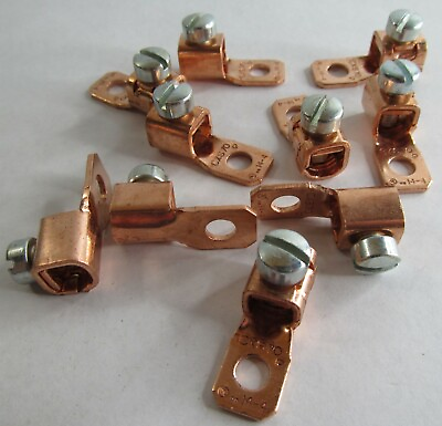 #ad 10 NEW PANDUIT CXS70 14 C COPPER MECHANICAL LUGS 1 4 in STUD 1 HOLE 4 14 AWG $18.00