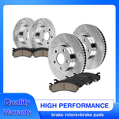 #ad Front amp; Rear Drill Slot Brake Rotors And Ceramic Pads Fits Charger Magnum 300 $180.90
