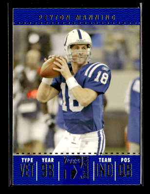 #ad 2007 Topps TX Exclusive #1 Peyton Manning $1.50