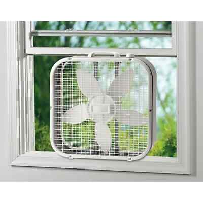 #ad Lasko 20quot; Classic Box Fan with Weather Resistant Motor 3 Speeds 22.5quot; H White $21.50