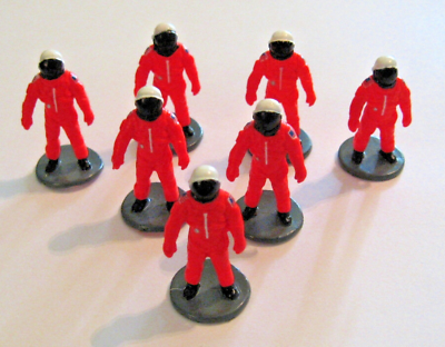 #ad 7 Modern Astronauts Micro Figures in Space Shuttle Astronaut Suits 1 1 2quot; inches $9.99