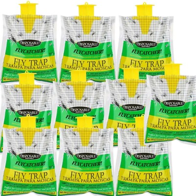 #ad 10 pack Outdoor Fly Traps Bundle Disposable Hanging Outdoor  $26.99