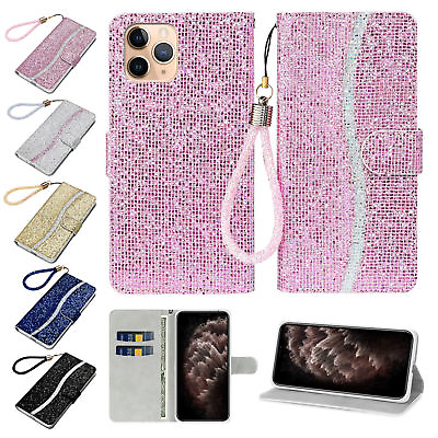 #ad Girl Bling Leather Flip Wallet Case For iPhone 15 Pro Max 14 13 12 11 XS Max 7 8 $10.99