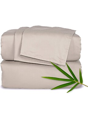 #ad Pure Bamboo Sheets King Bed Sheet Set Genuine 100% Organic Bamboo Viscose Lux... $119.90