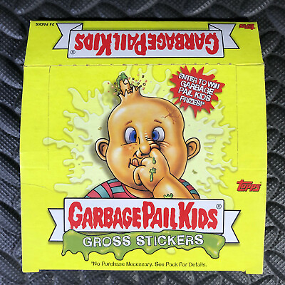 #ad GARBAGE PAIL KIDS ALL NEW SERIES 1 ANS1 2003 EMPTY DISPLAY BOX gold foil style $9.91