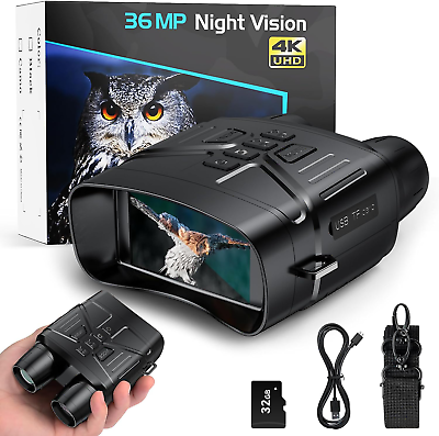 #ad Night Vision Goggles for Hunting 4K Infrared Night Vision Binoculars with Recha $96.99