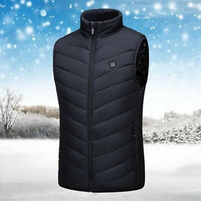 #ad USB Electric Heated Jacket Vest 4 Zone Warm Up Heating Pad Cloth Body Warmer 18z $17.98