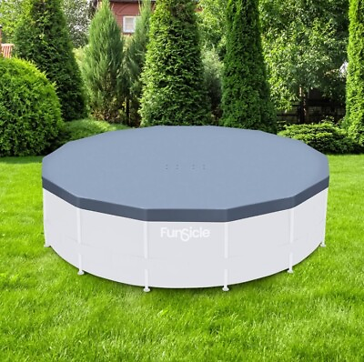 #ad Funsicle 13 14ft Round Above Ground Pool Debris Cover Gray $16.50