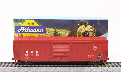 #ad HO Athearn Blue Box 50#x27; Rib Side Box Car Delaware amp; Hudson Damp;H 25186 Built $12.89
