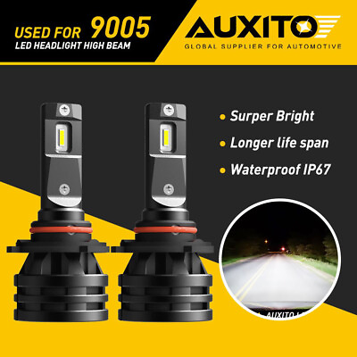 #ad AUXITO 9005 HB3 LED Headlight Light Bulbs Replace Lamp White 24000LM Set CANBUS $26.21