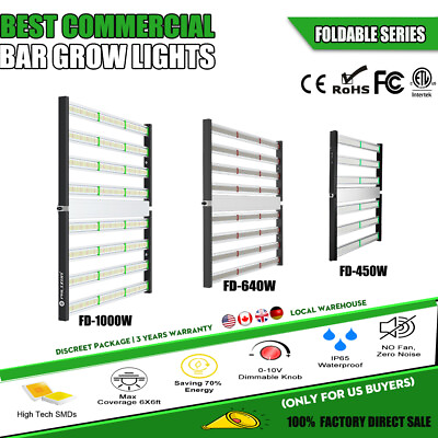 #ad Phlizon FD9600 8000 6500 4500 LED Grow Light Bar Hydroponics Commercial Plant IR $299.19
