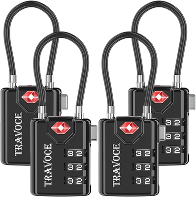 #ad Search Alert TSA Approved Travel Combination Luggage Cable Locks for Suitcase G $31.12