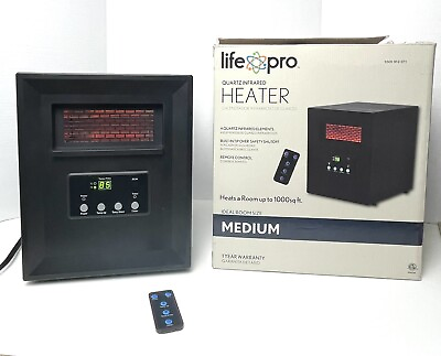 #ad Life Pro 208474 Element 1000W Electric Quartz Infrared Space Heater LS1002THD14 $79.99