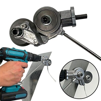 Electric Drill Shears Plate Cutter Attachment Metal Iron Tin Quick Cutting Tool $11.49