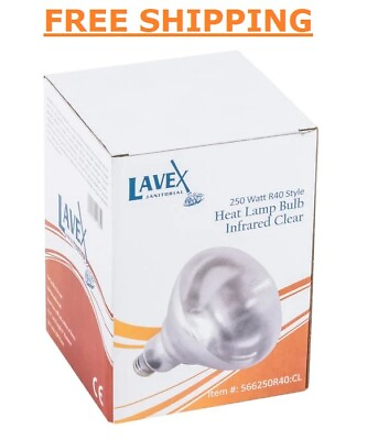 #ad 12 Case Bulk Supply 250 Watt Bulb Clear Infrared Heat Lamp Warming Light Bulbs $63.70