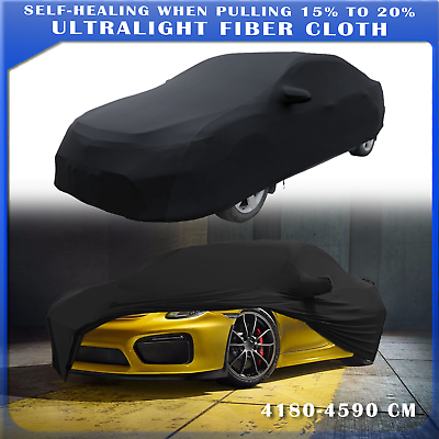 #ad For Porsche Boxster Black Car Cover Satin Stretch Scratch Dust Resistant Indoor $87.99
