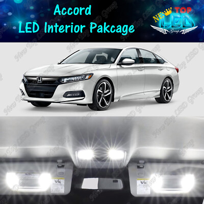 #ad White LED Bulbs Interior Package Kit Reverse for 2013 2020 2021 Honda Accord $17.99
