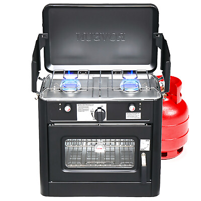 #ad 2 in 1 Portable 2 Burner Camping Stove amp; Propane Oven w Igniter amp; amp; Regulator $199.99