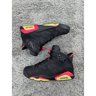 #ad Nike Air Jordan 6 Retro Infrared Black 2014 Sneakers Mens 8 Shoes OG 384664 023 $95.00