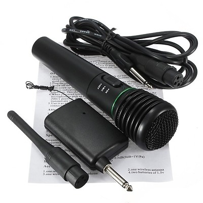 #ad 6.35mm Handheld Multimedia Wireless Microphone Mic Receiver System Undirectional $14.99