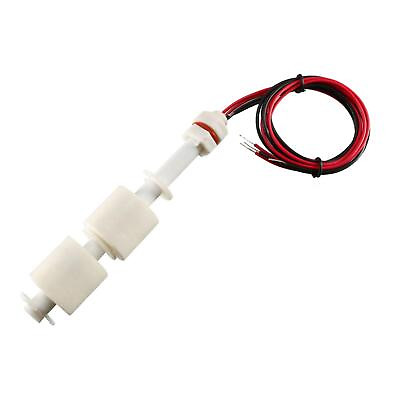 #ad White Plastic Water Liquid Level Sensor Double Floaters Float Switch $11.46