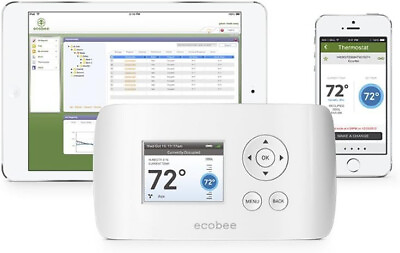 #ad ecobee Smart Si Thermostat 2 Heat 2 Cool Full Color EB SMARTSI 01 White $75.00