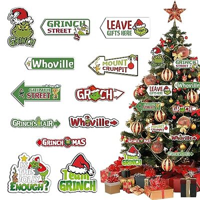 #ad Christmas Decor Pack 12 PCS Double Sided Christmas Tree Decor Paper Cards Cut... $13.13