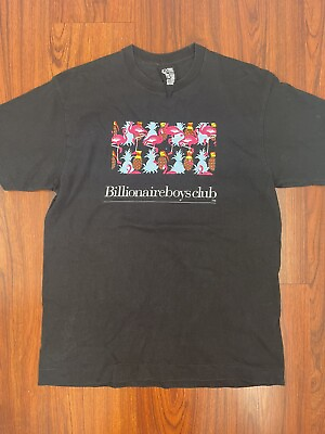 #ad Billionaire Boys Club BBC Black Streetwear T Shirt Men#x27;s Large Flamingos $44.95