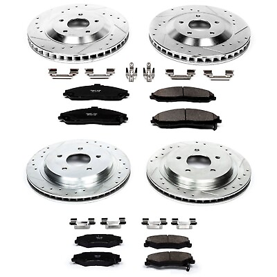 #ad Powerstop K1560 4 Wheel Set Brake Discs And Pad Kit Front amp; Rear for Chevy XLR $505.41