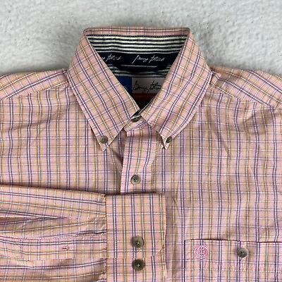 #ad Wrangler George Straight Shirt Mens Small Button Up Long Sleeve Western $16.28