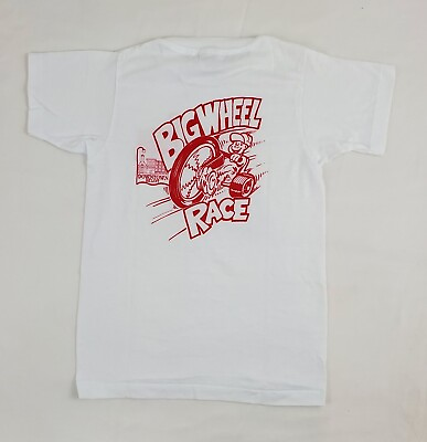 #ad Vintage Big Wheel Race Downtown Beloit T Shirt Kids 10 12 Deadstock 80s USA $18.99