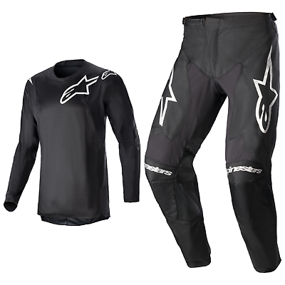#ad New Alpinestars Racer Graphite Motorcycle Gear Jersey Pants Kit Motorcycle MX $89.85