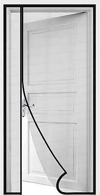 #ad Side Opening Magnetic Screen Door Fit Door Size 32 x 80in Dark Gray $18.95