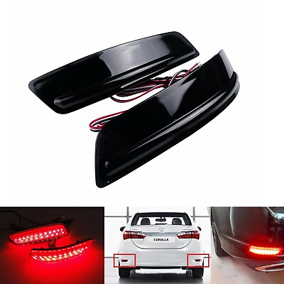 #ad Smoke Lens DRL LED Bumper Reflector Turn Signal Brake Lights For Toyota Corolla $26.99